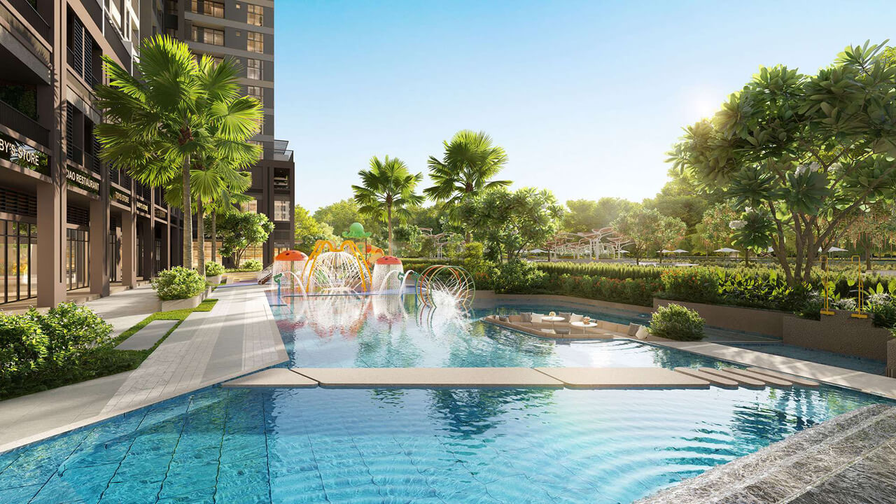 Bể bơi chung cư Bluegem Tower Tứ Hiệp