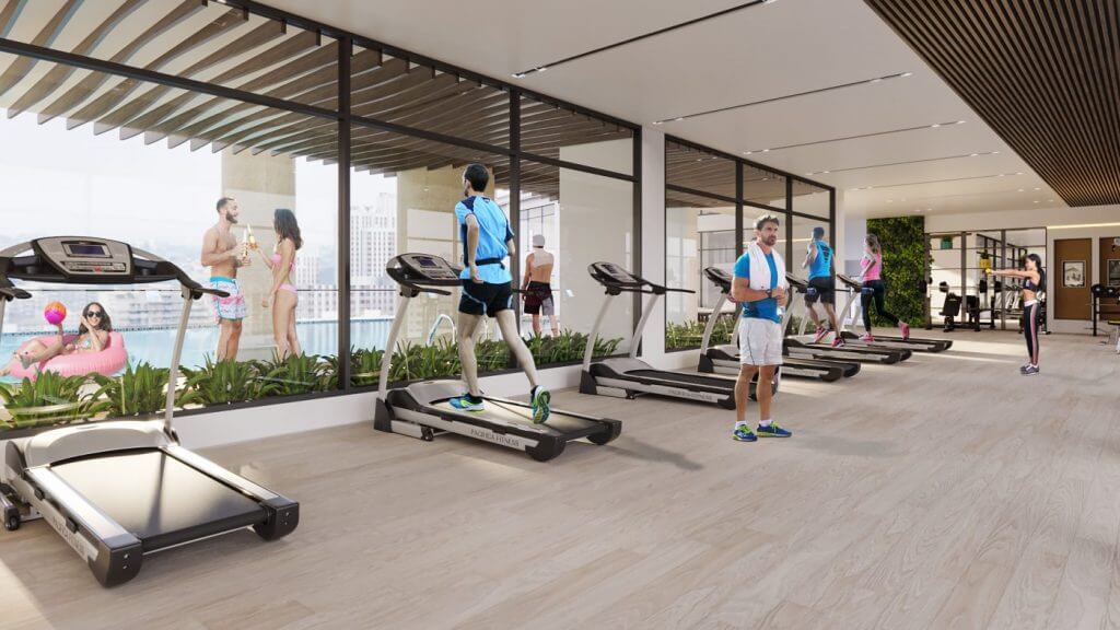 Khu tập Gym chung cư Bluegem Tower Tứ Hiệp