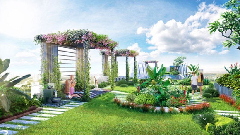 Vườn thượng uyển Bluegem Tower Tứ Hiệp