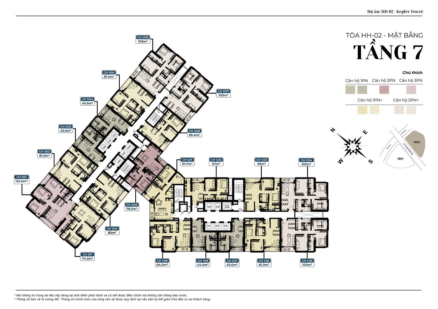 Mặt bằng Kepler Tower Mỗ Lao