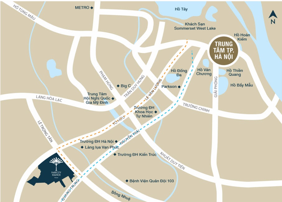 Vị trí Park Kiara Hà Đông