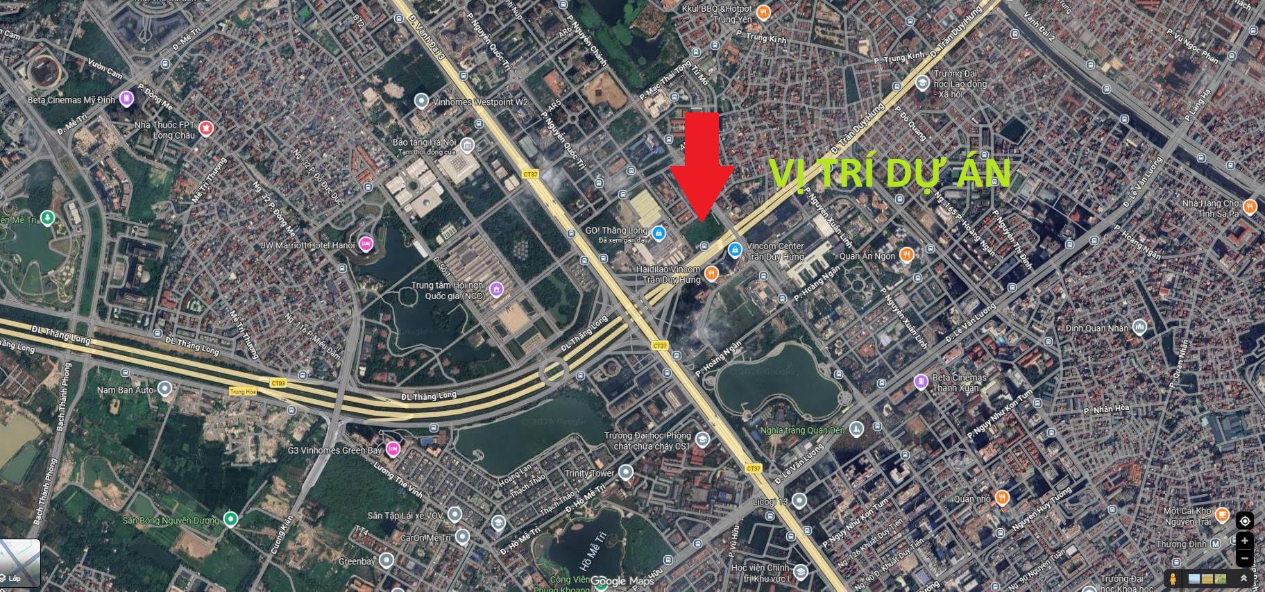 Vị trí Times Square Phạm Hùng