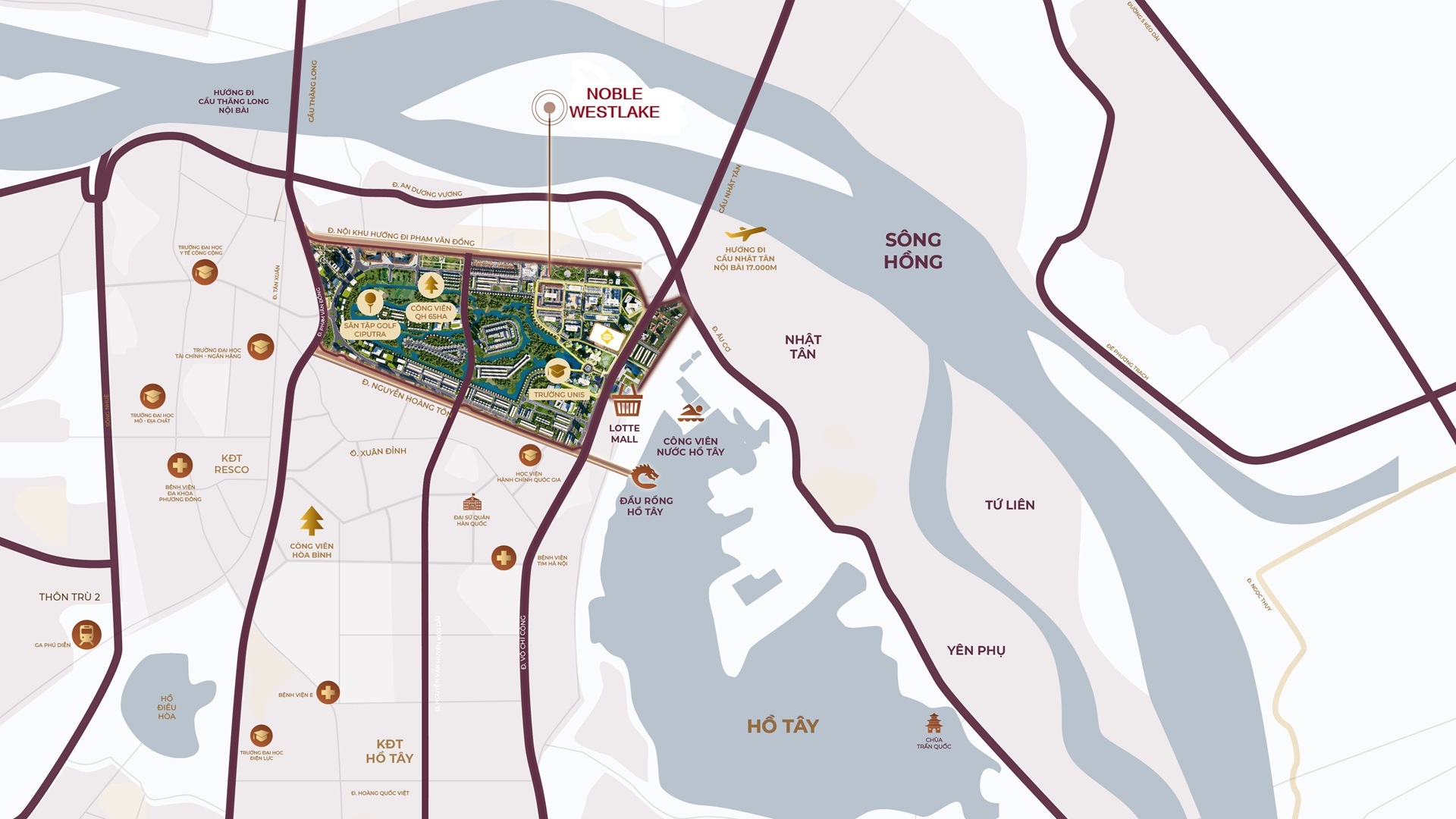 Vị trí dự án NobleX West Lake