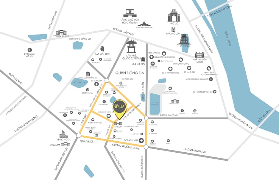 The Central Hà Nội sở hữu vị trí lõi trung tâm quận Đống Đa
